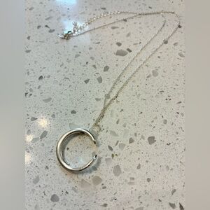 Silpada Sterling Silver Open Circle Pendant Necklace 18–20” Adjustable